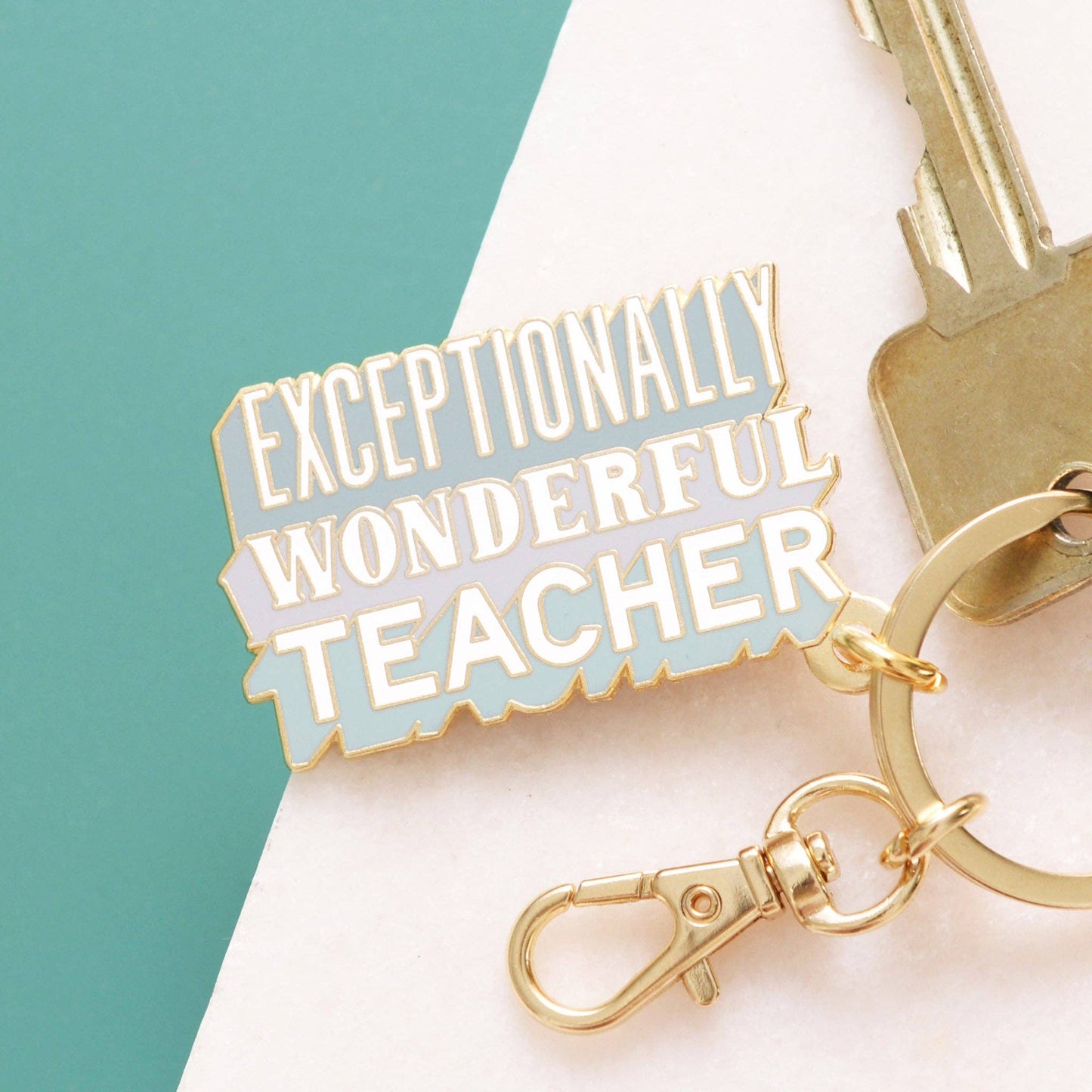 Alphabet Bags - Exceptionally Wonderful Teacher - Enamel Keyring