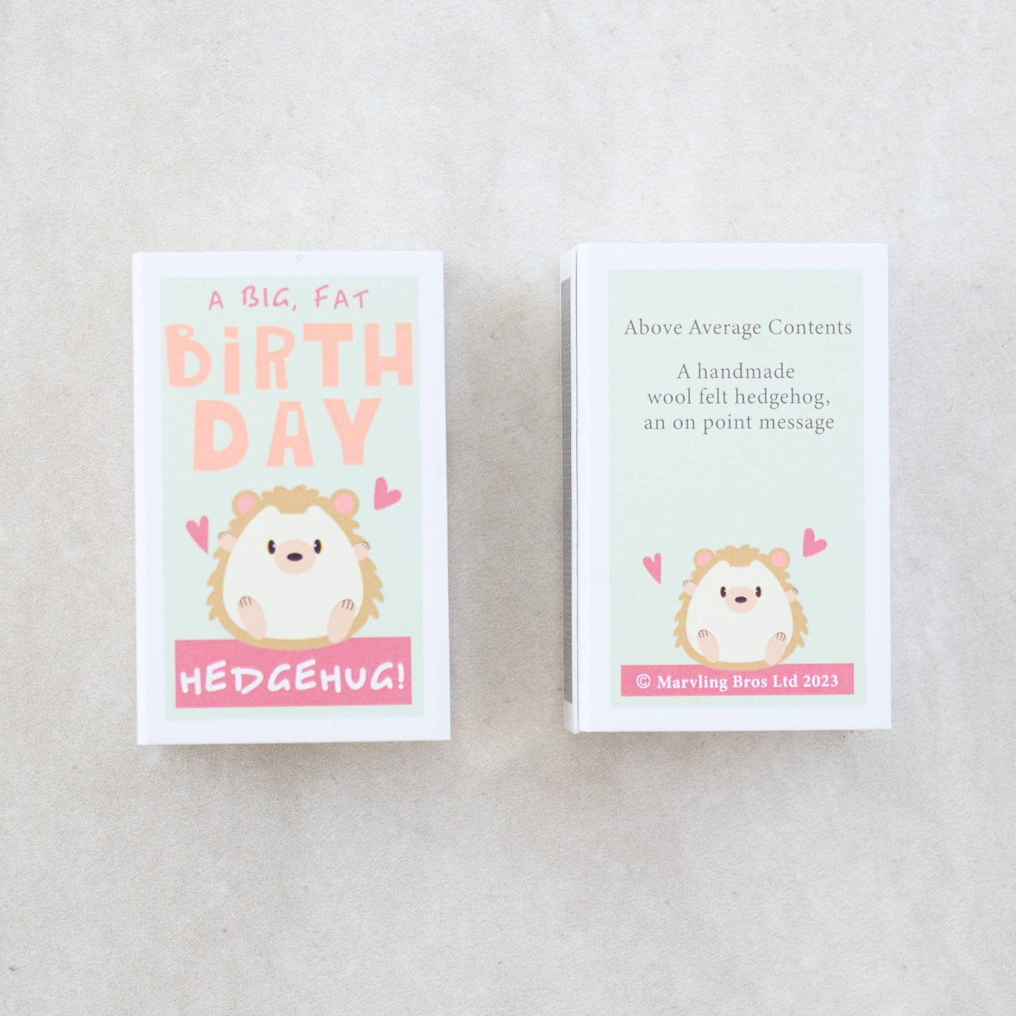 Marvling Bros Ltd - Sending You A Birthday Hedgehug In A Matchbox