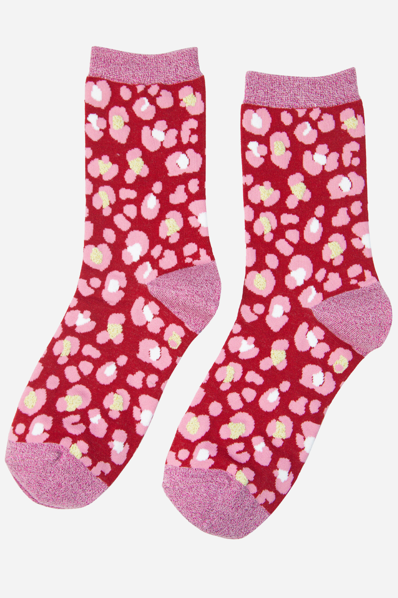Sock Talk - Women's All Over Animal Print with Glitter Bamboo Socks