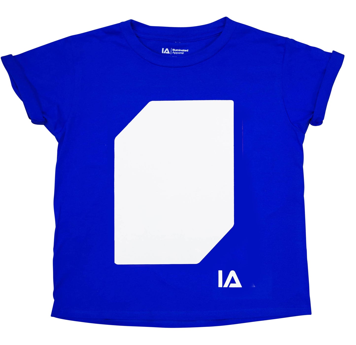 Illuminated Apparel - Kids Interactive Glow T-shirt - Blue/Green: 7-8 Years