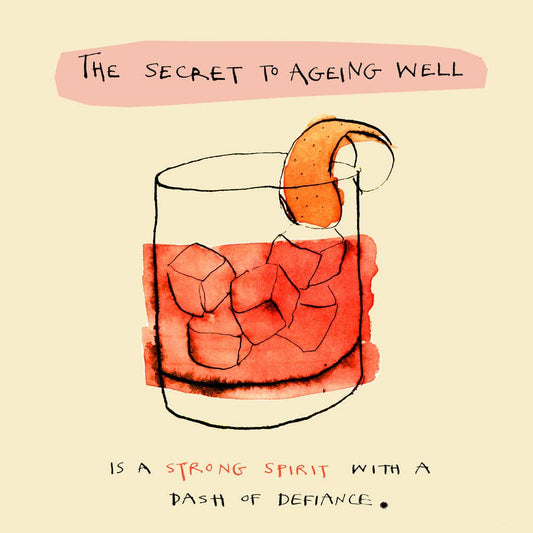Poet and Painter - Ageing well drink' Greetings Card
