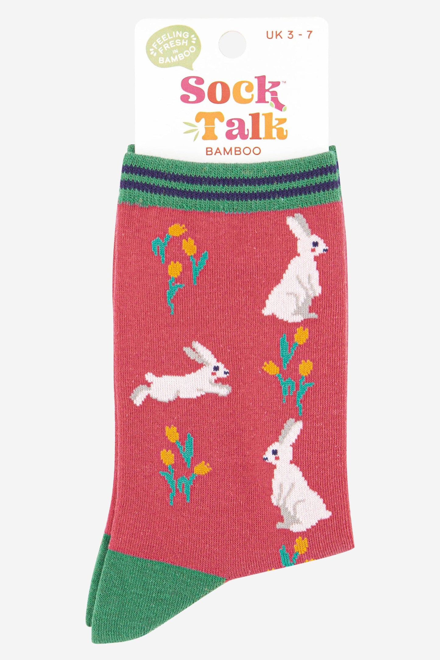 Sock Talk - Women's Spring Bunny Rabbit Bamboo Socks