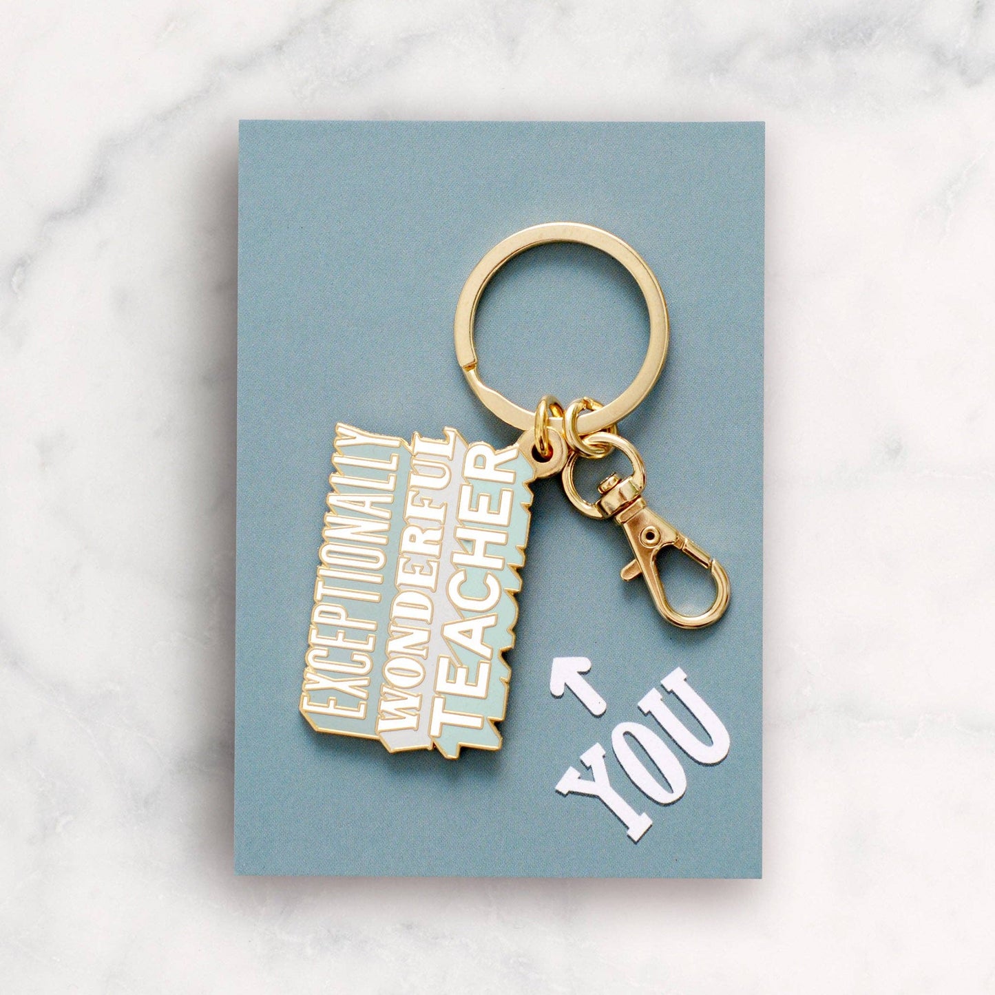 Alphabet Bags - Exceptionally Wonderful Teacher - Enamel Keyring