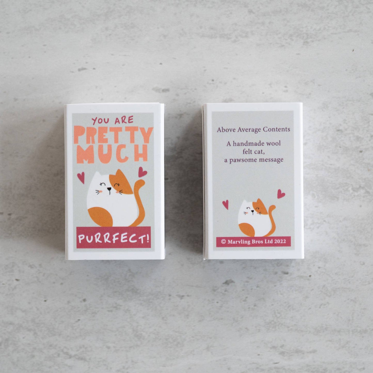 Marvling Bros Ltd - You're Purrfect Wool Felt Cat In A Matchbox