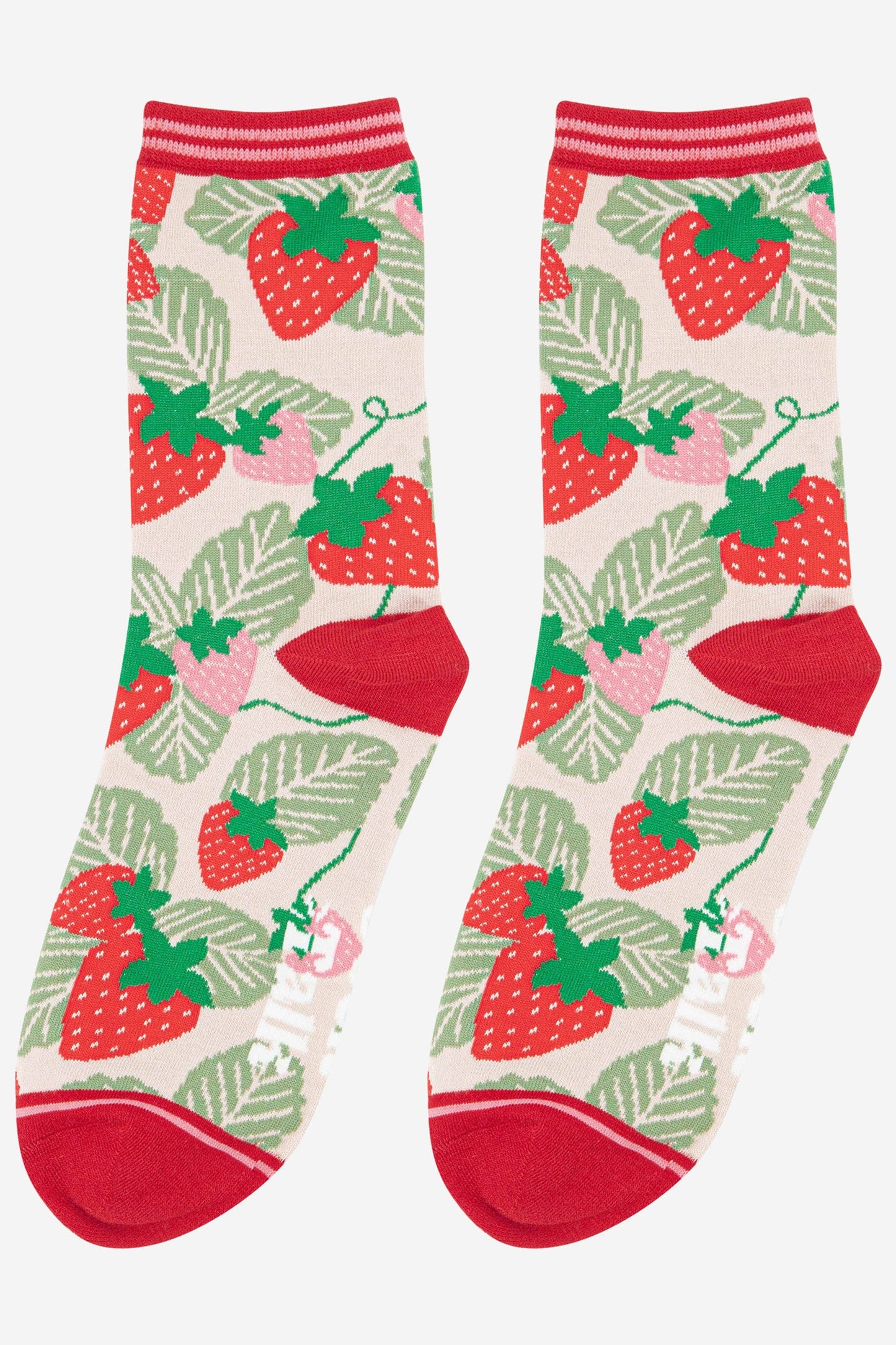 Sock Talk - Women's Strawberry Print Bamboo Socks