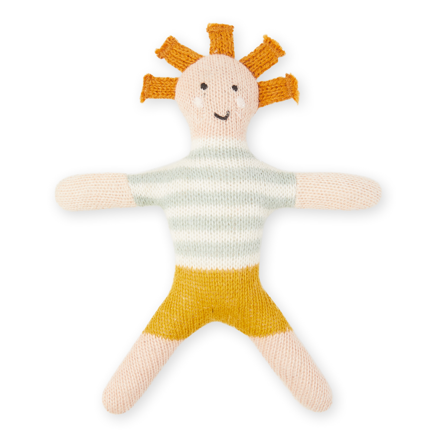 Sophie Home Ltd - Cotton Knit Baby Rattle Toy: Buddy Aqua