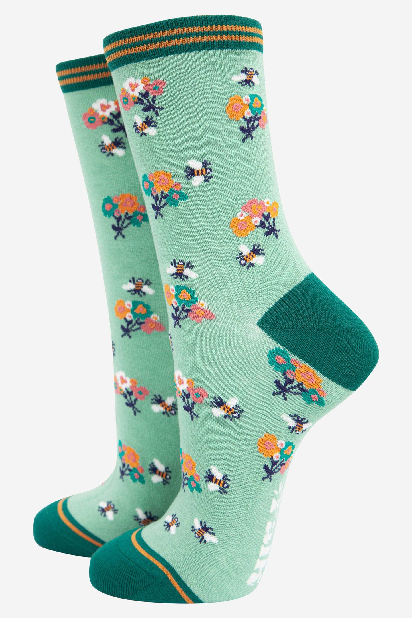 Sock Talk - Women's Flower and Bee Bamboo Socks Gift Set Box