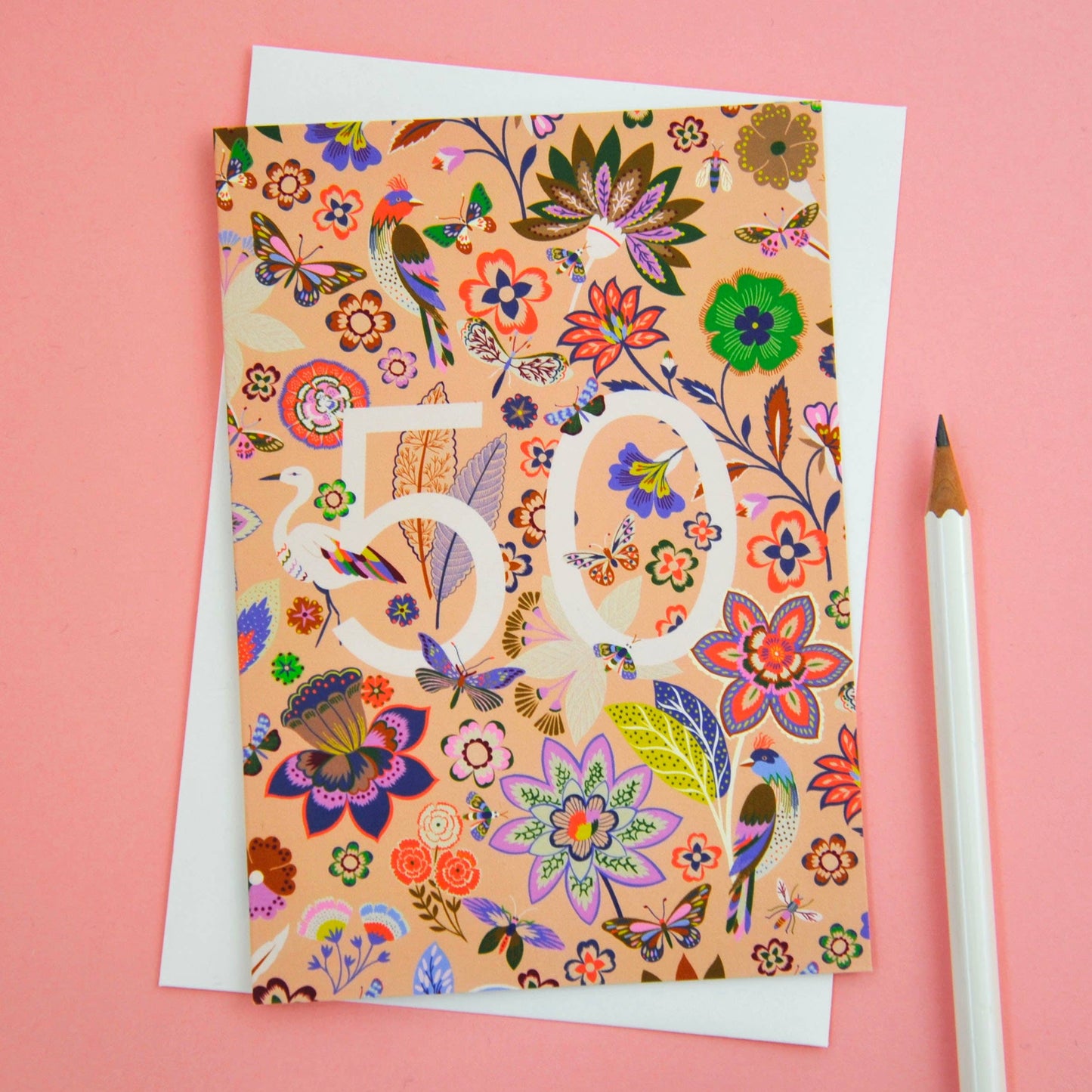 Elvira Van Vredenburgh Designs - 50th Birthday Number Greetings Card
