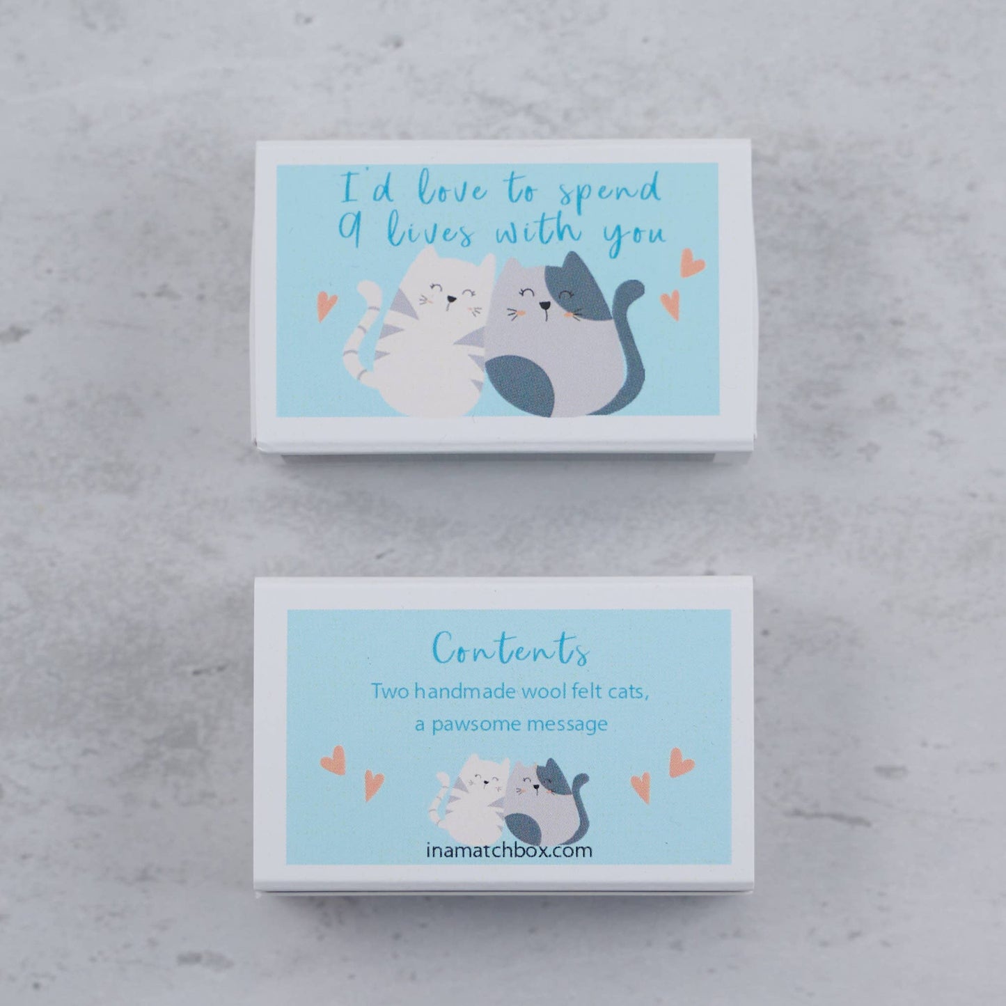 Marvling Bros Ltd - You're My Purrson Wool Felt Cats In A Matchbox