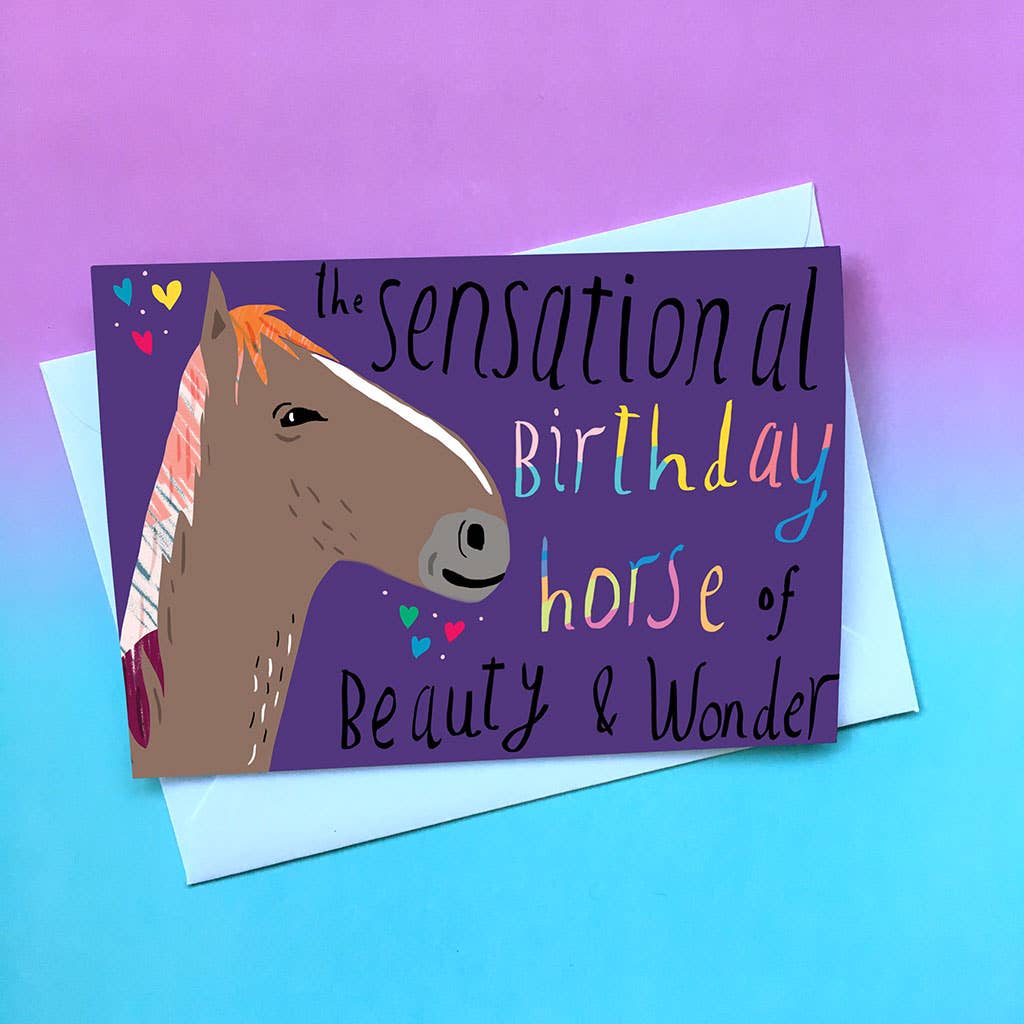 Nicola Rowlands - Sensational birthday horse card