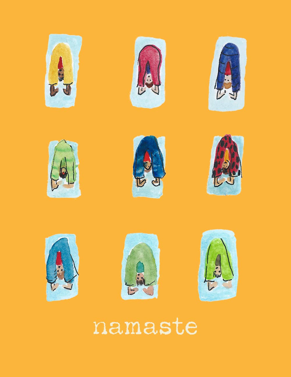 Poet and Painter - 'Namaste' Mini Greetings Card , FP3324