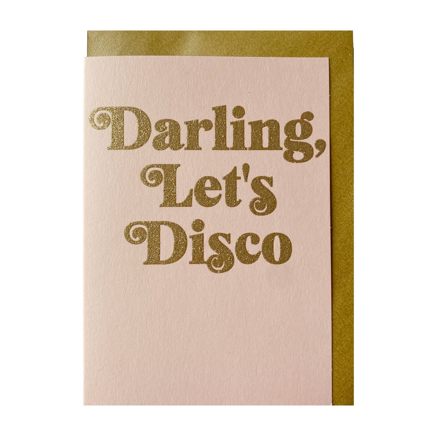 Oh Squirrel - 'Darling, Let's Disco' Card with Biodegradable Glitter  : Cellophane