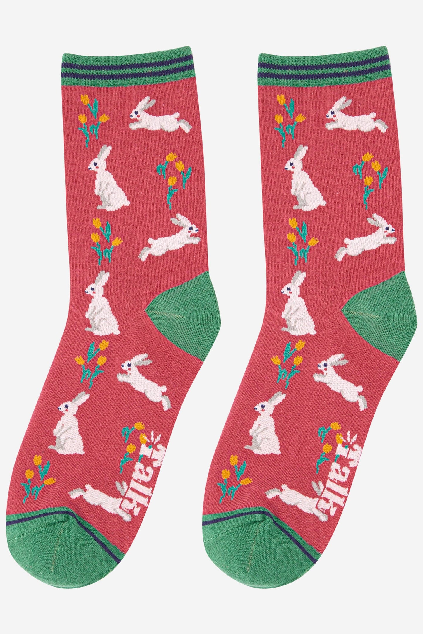 Sock Talk - Women's Spring Bunny Rabbit Bamboo Socks