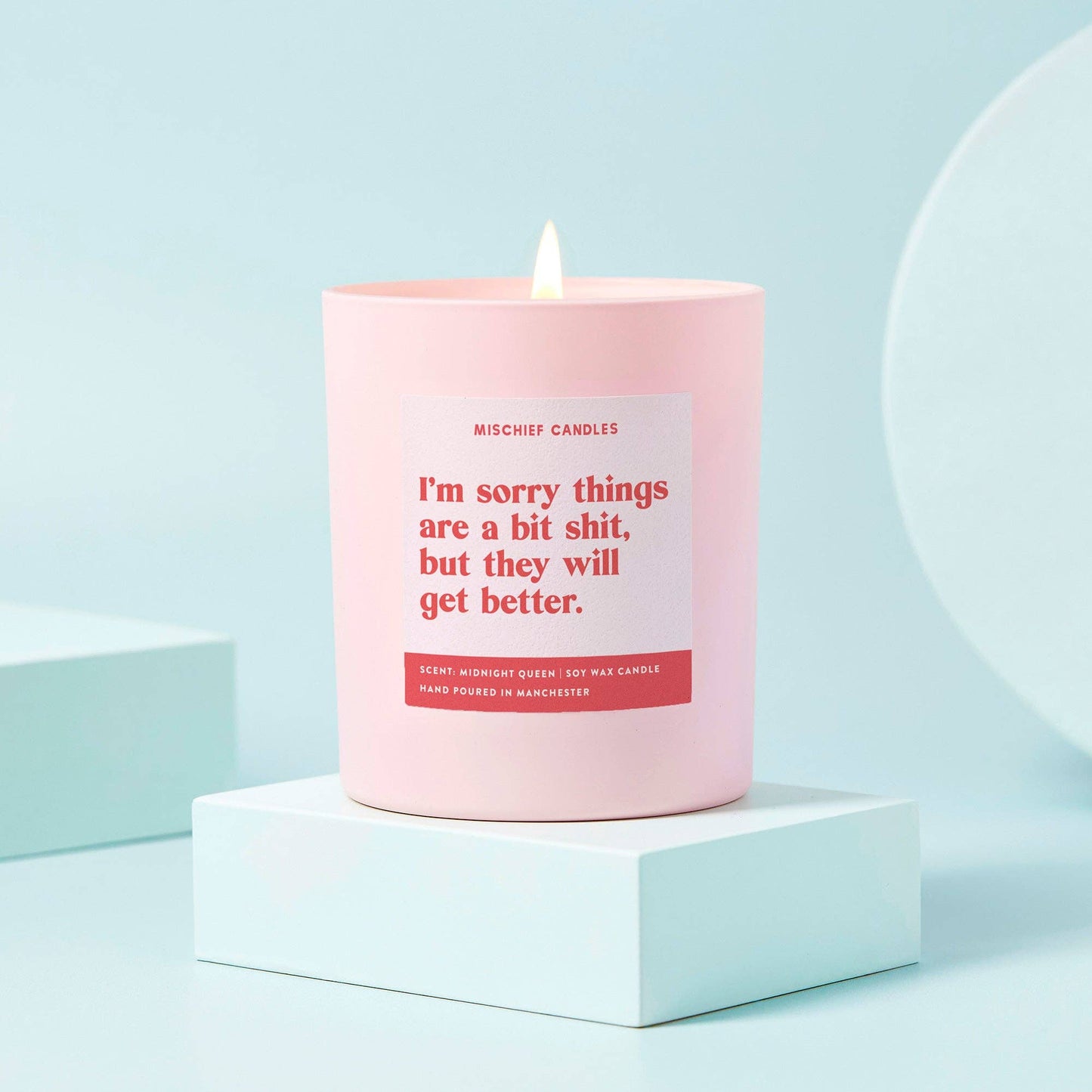 Mischief Candles - Thinking of You Gift Funny Candle Sorry Things are Shit