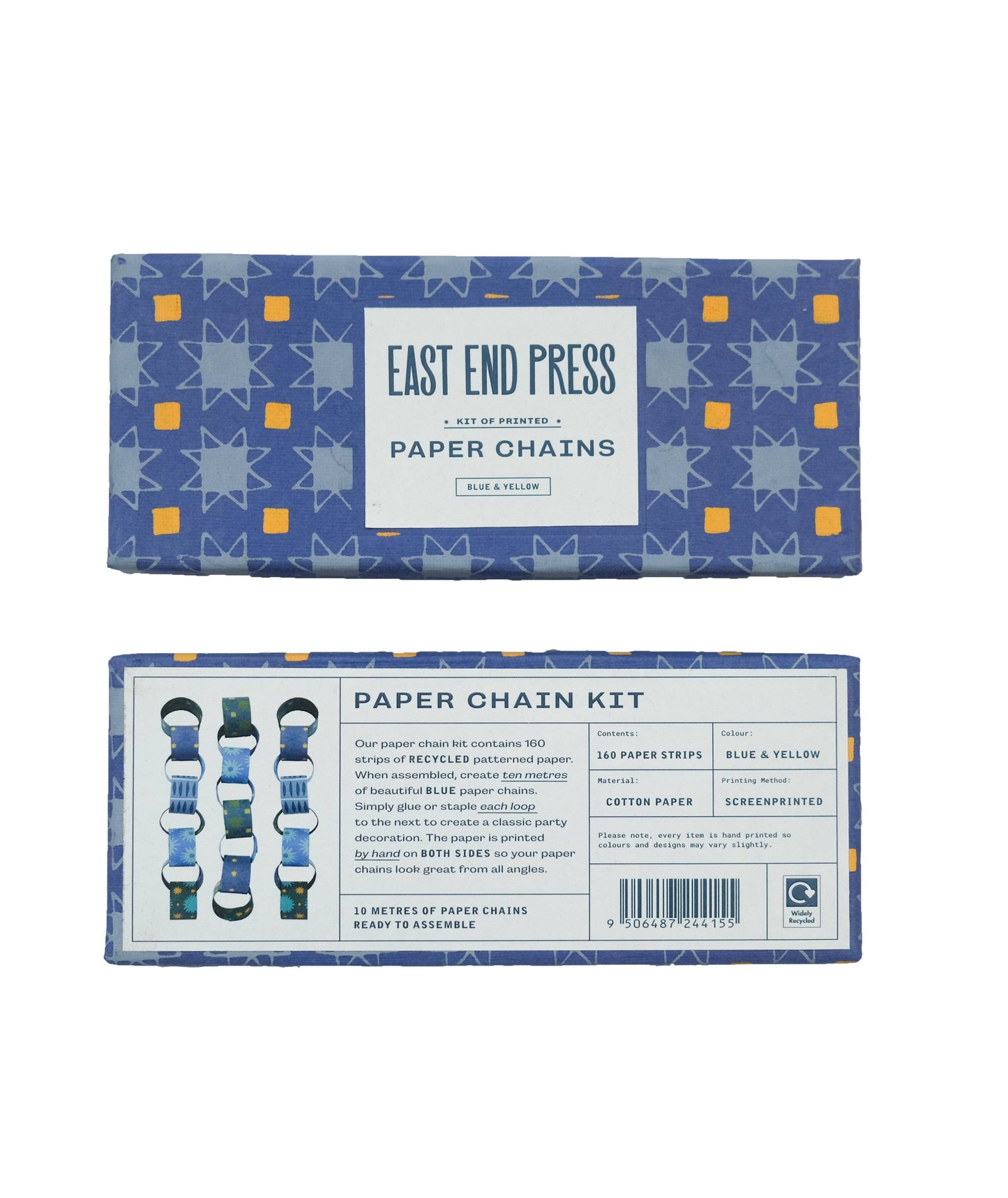 East End Press - Blue & Yellow Paper Chain Kit