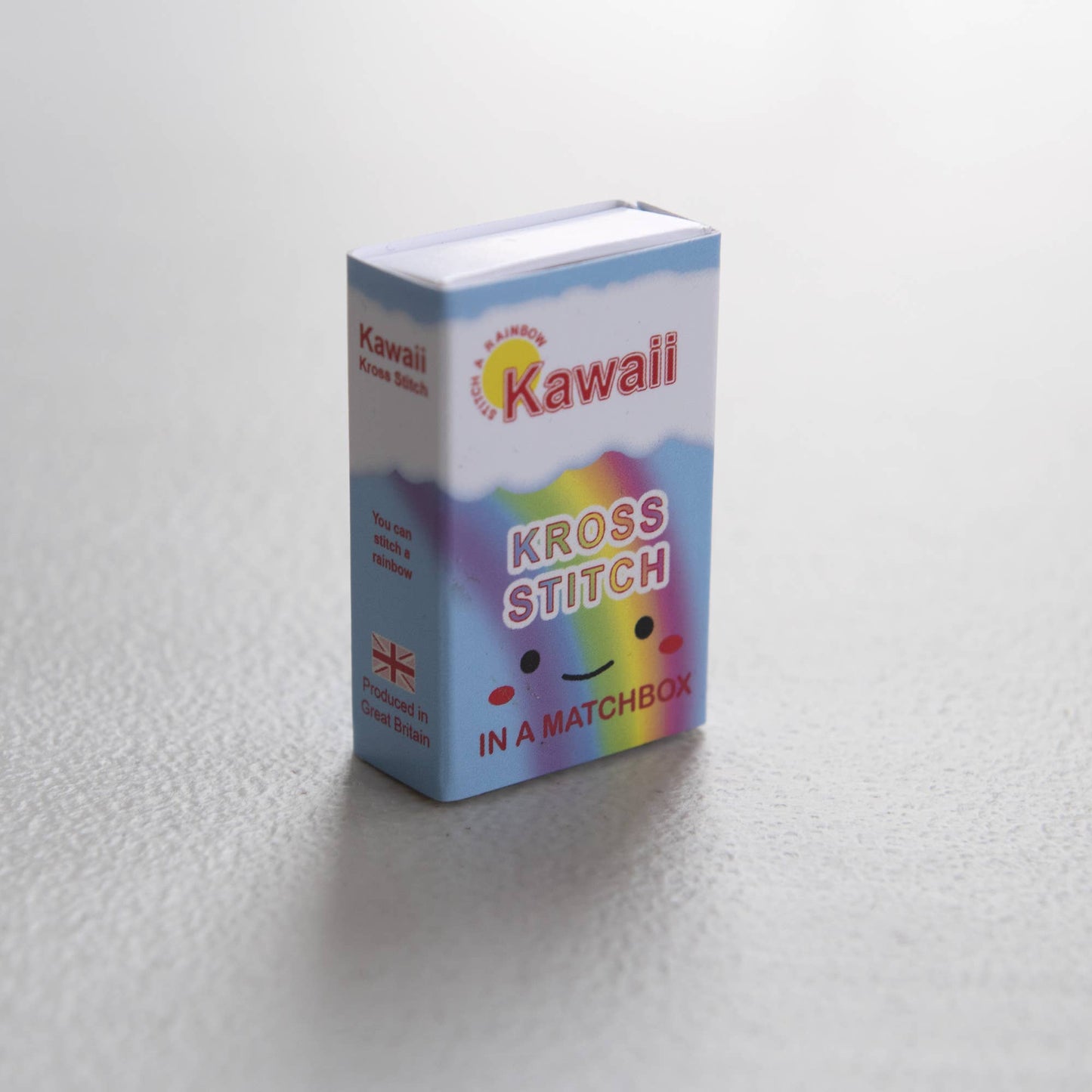 Marvling Bros Ltd - Kawaii Rainbow Cloud Mini Cross Stitch Kit In A Matchbox