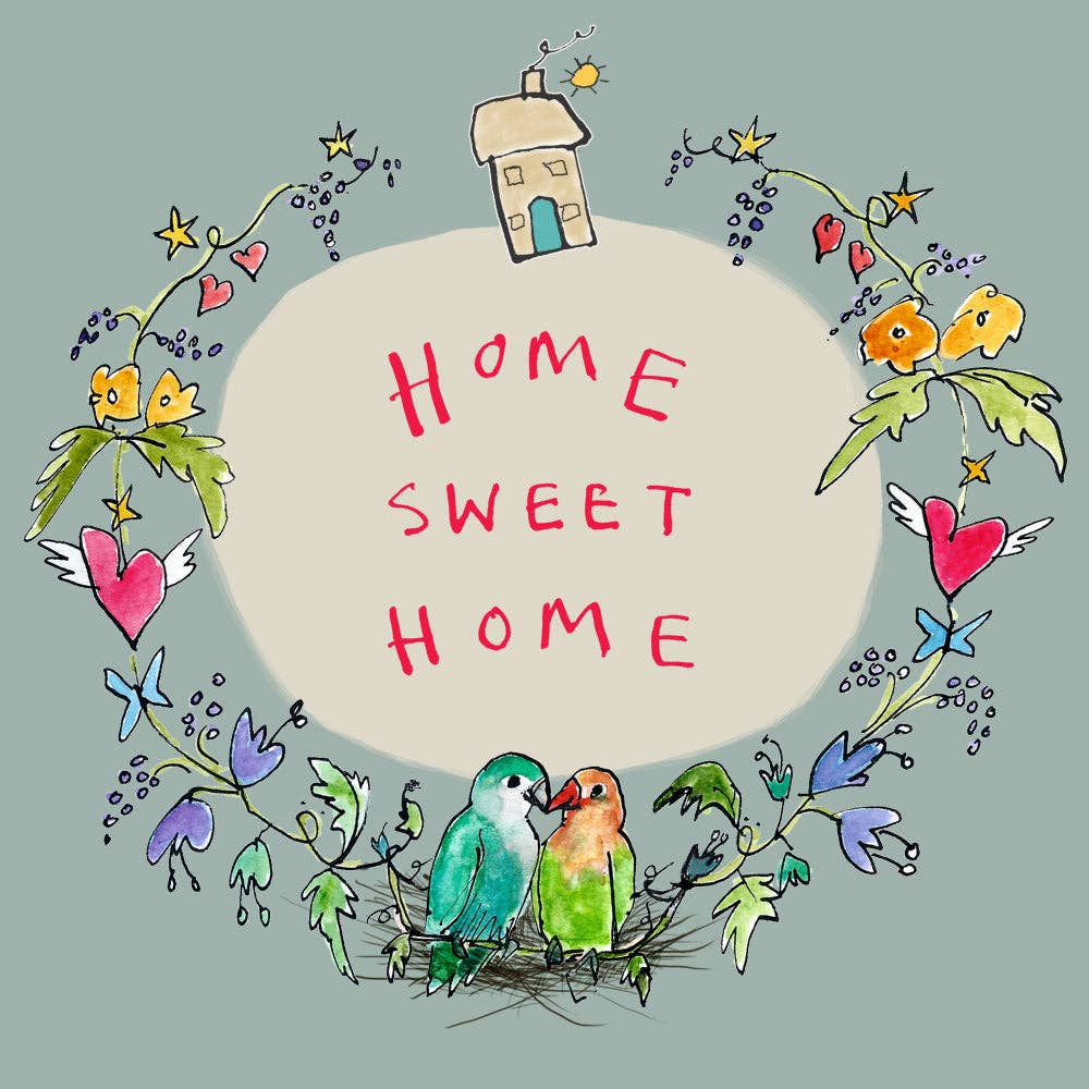 Poet and Painter - 'Home Sweet Home Garland' Greetings Card, Garland , FP885