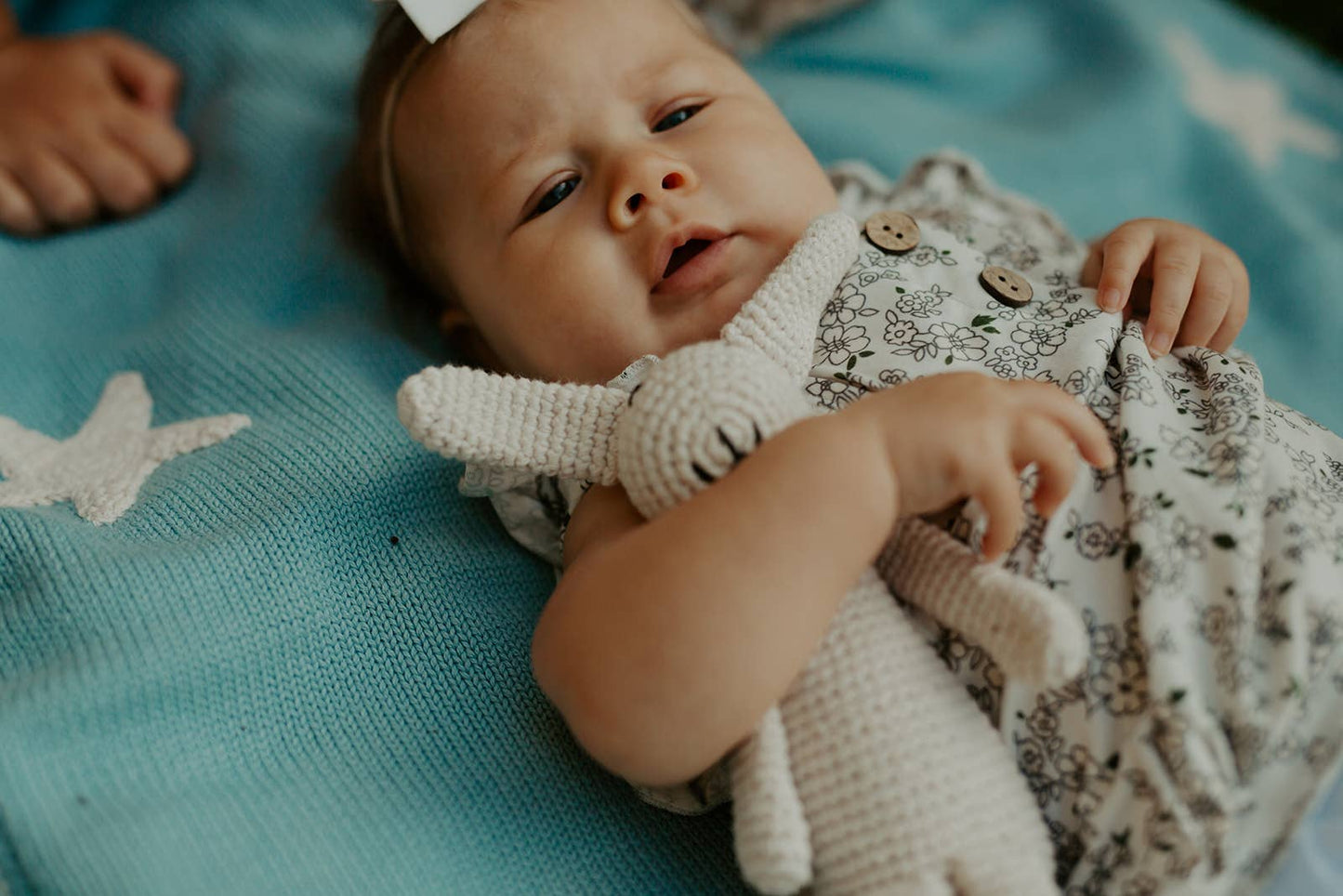 Pebblechild - Baby Toy My first bunny rattle - natural