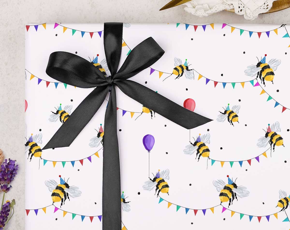 Making Meadows Ltd - Gift Wrap | Bee Party Wrapping Paper Sheet