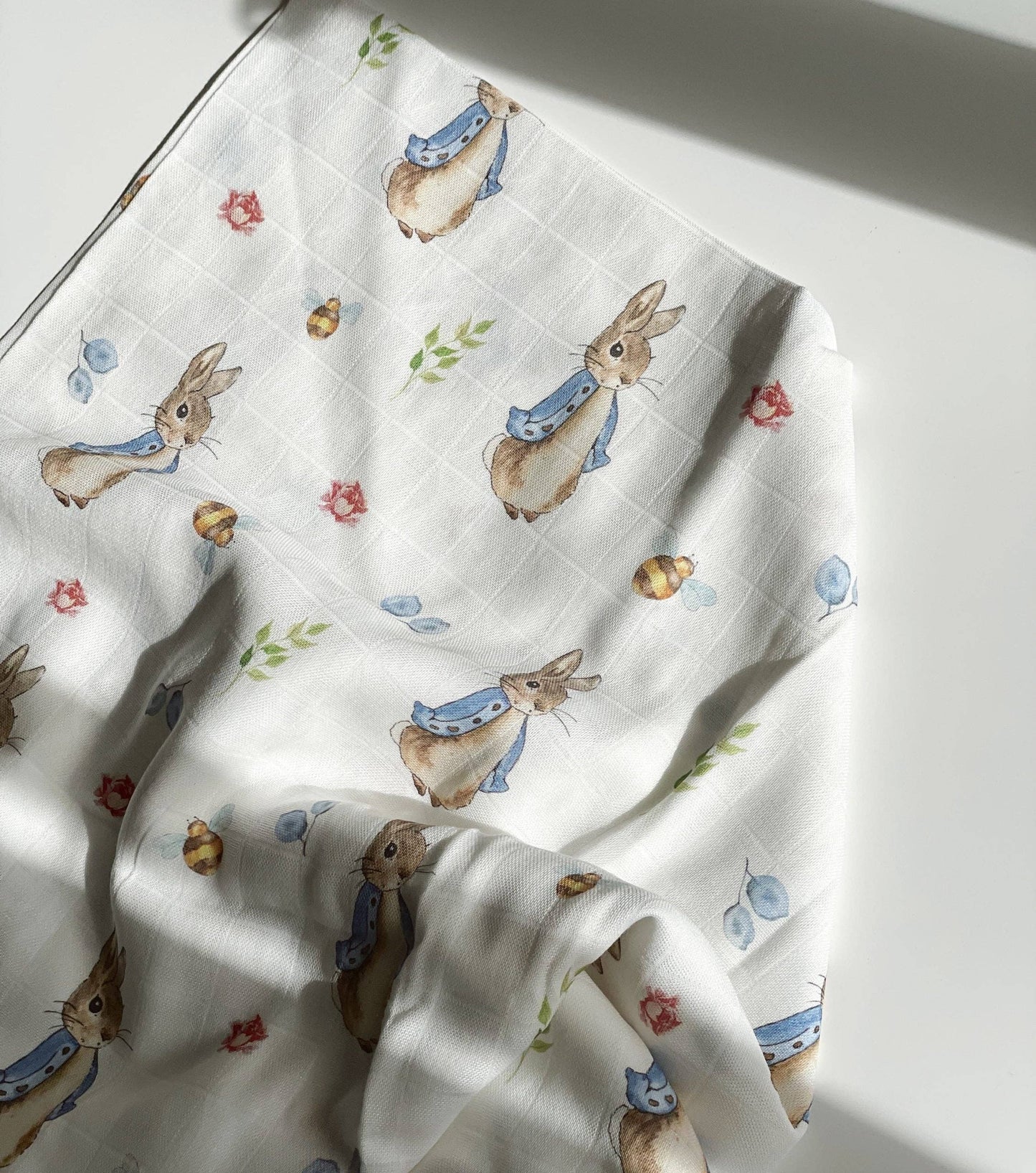 Blzandco - Blue Bunny Muslin Swaddle