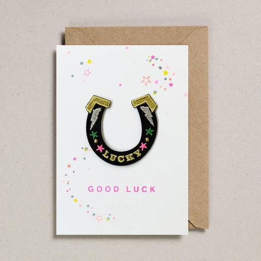 Petra Boase Ltd - Patch Cards - Pack of 6 - Good Luck Horseshoe