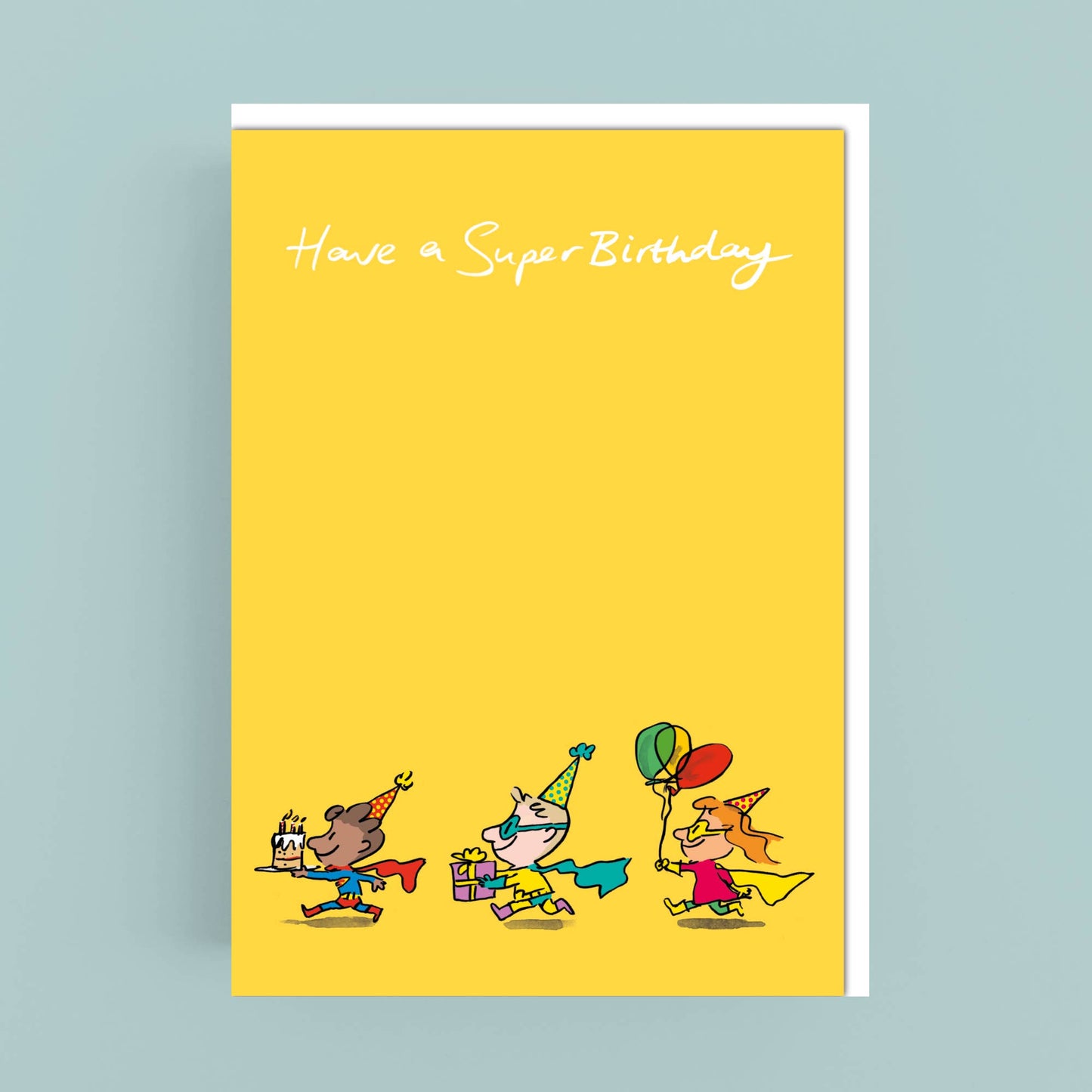 Cardinky - 'Have a Super Birthday' - Children's Greeting card: Biodegradeable cello wrap.