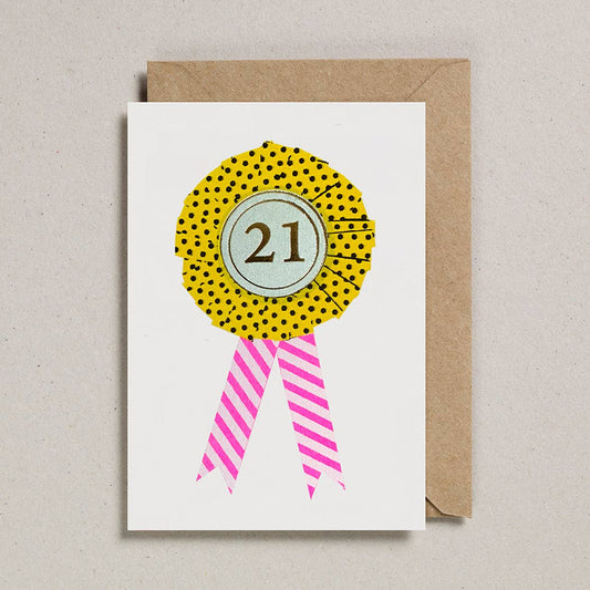 Petra Boase Ltd - Riso Rosette Cards - Pack of 6 - Age 21