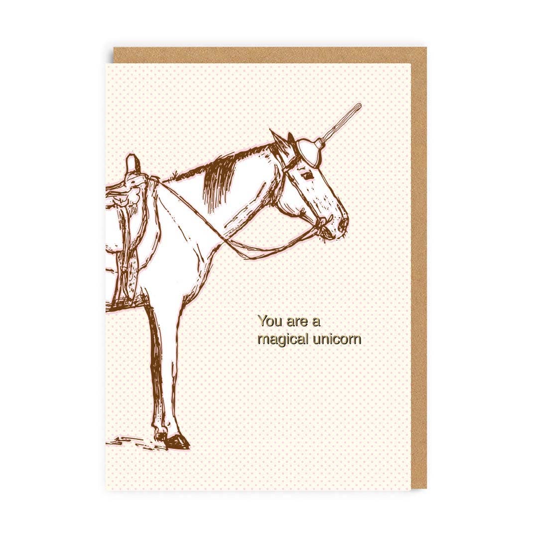 Ohh Deer UK + EU - Magical Unicorn Greeting Card (7343)