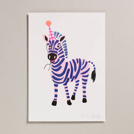 Petra Boase Ltd - Risograph Print - Zebra