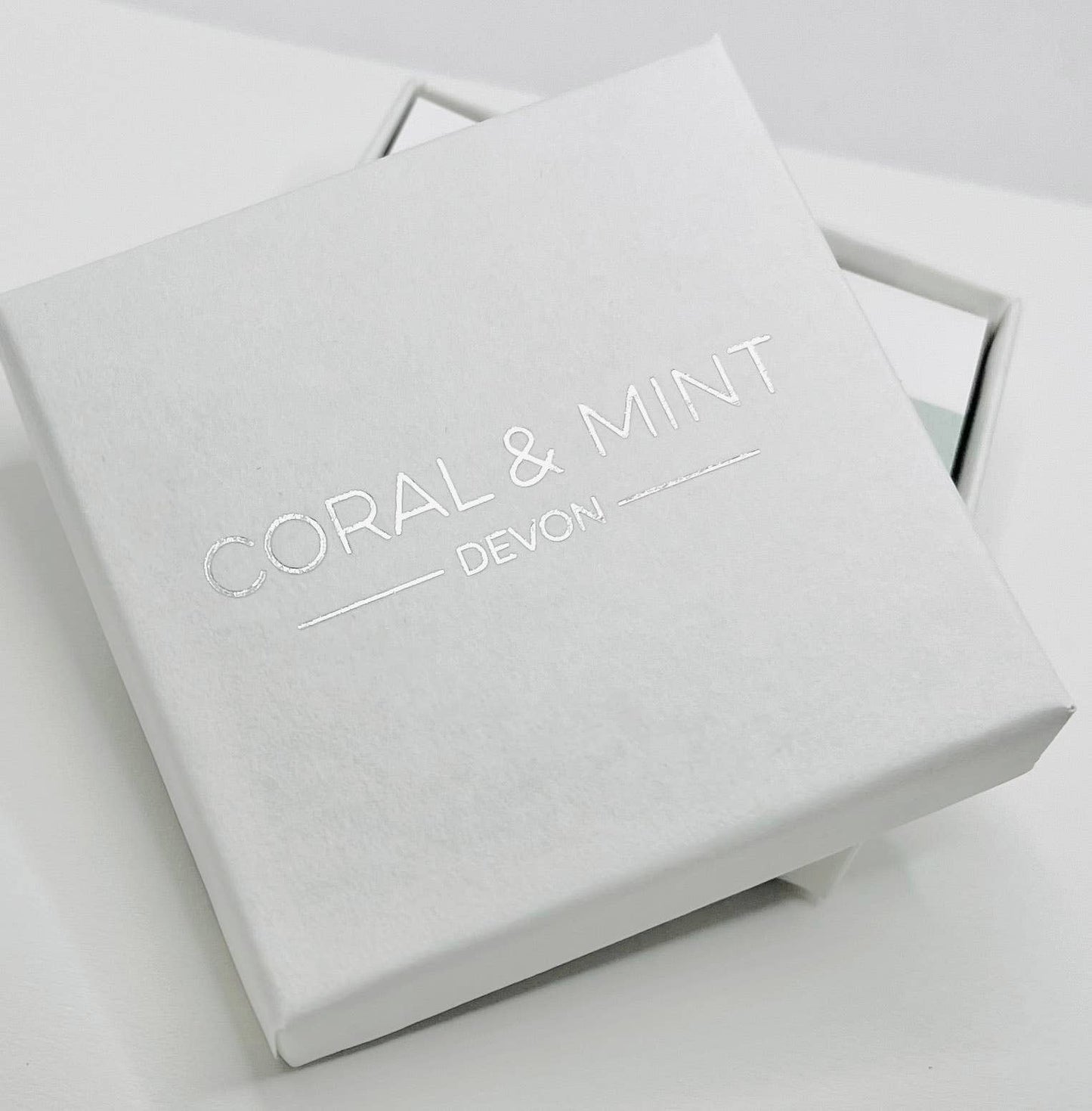 Coral and Mint - Neon Coral enamel Star Studs