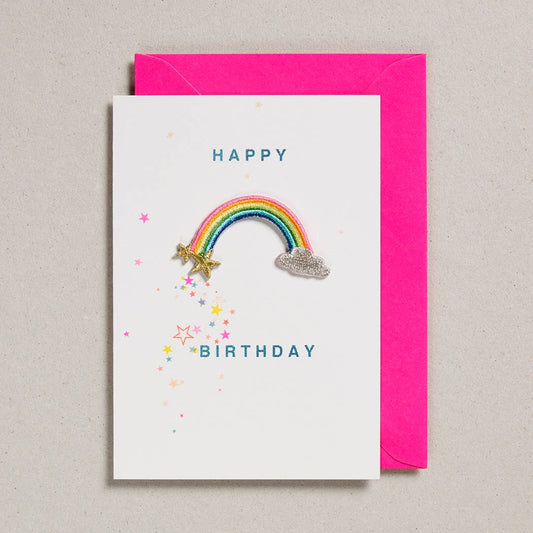 Petra Boase Ltd - Patch Cards - Pack of 6 - Happy Birthday Rainbow