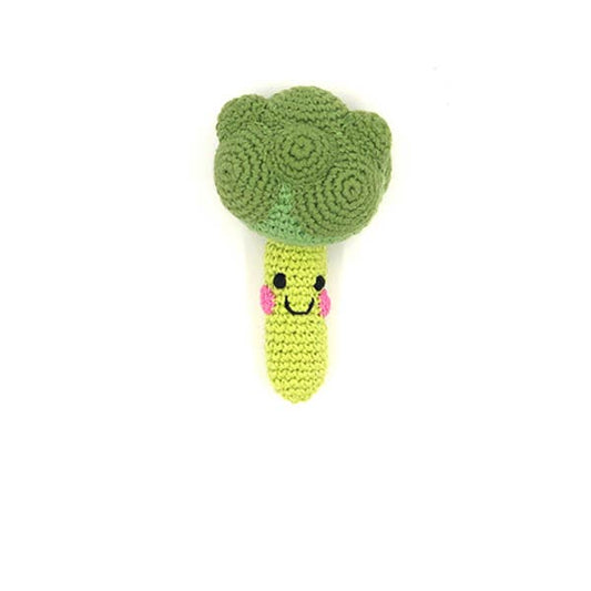 Pebblechild - Soft Toy Handmade Friendly broccoli rattle