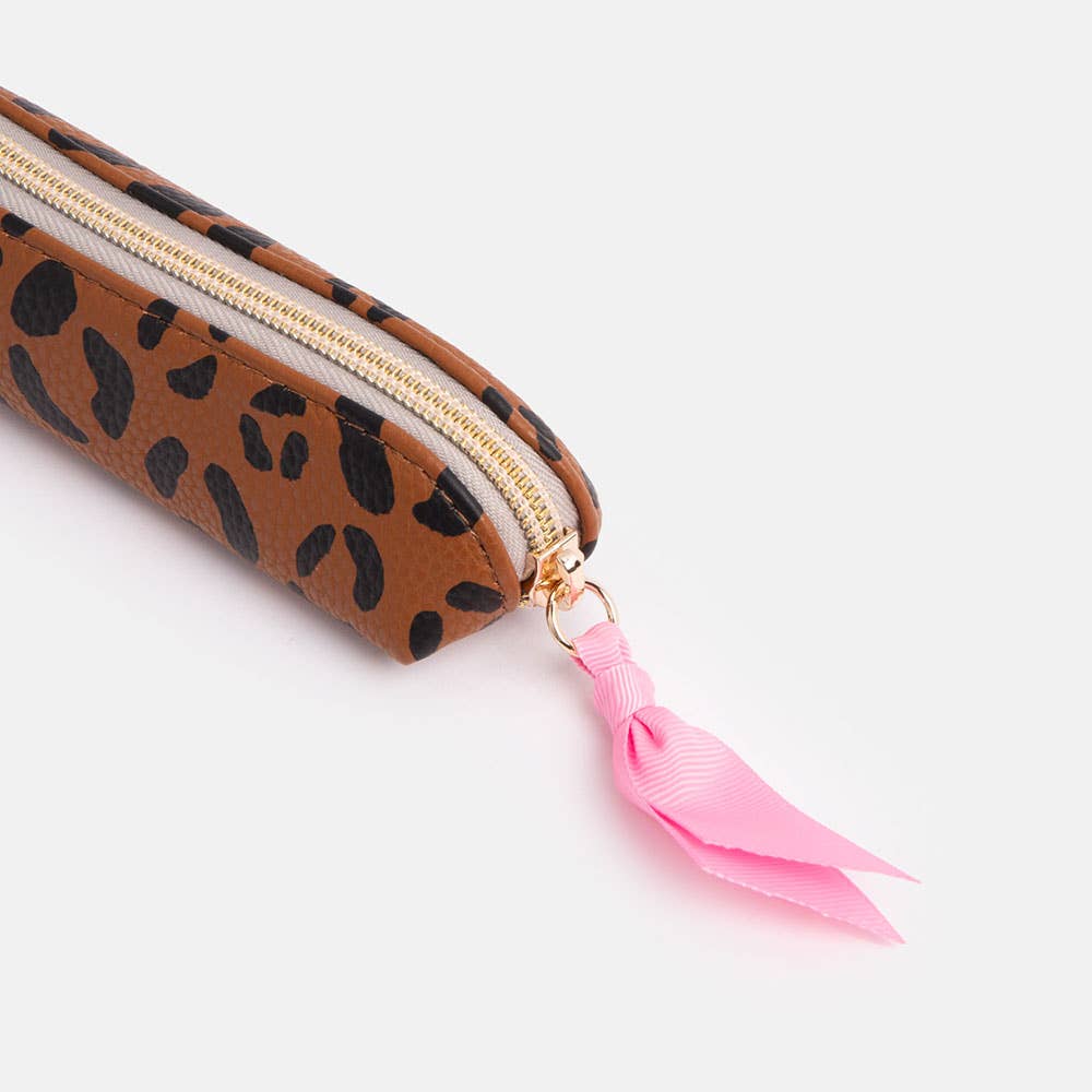 Caroline Gardner - Tan Leopard Pencil Case
