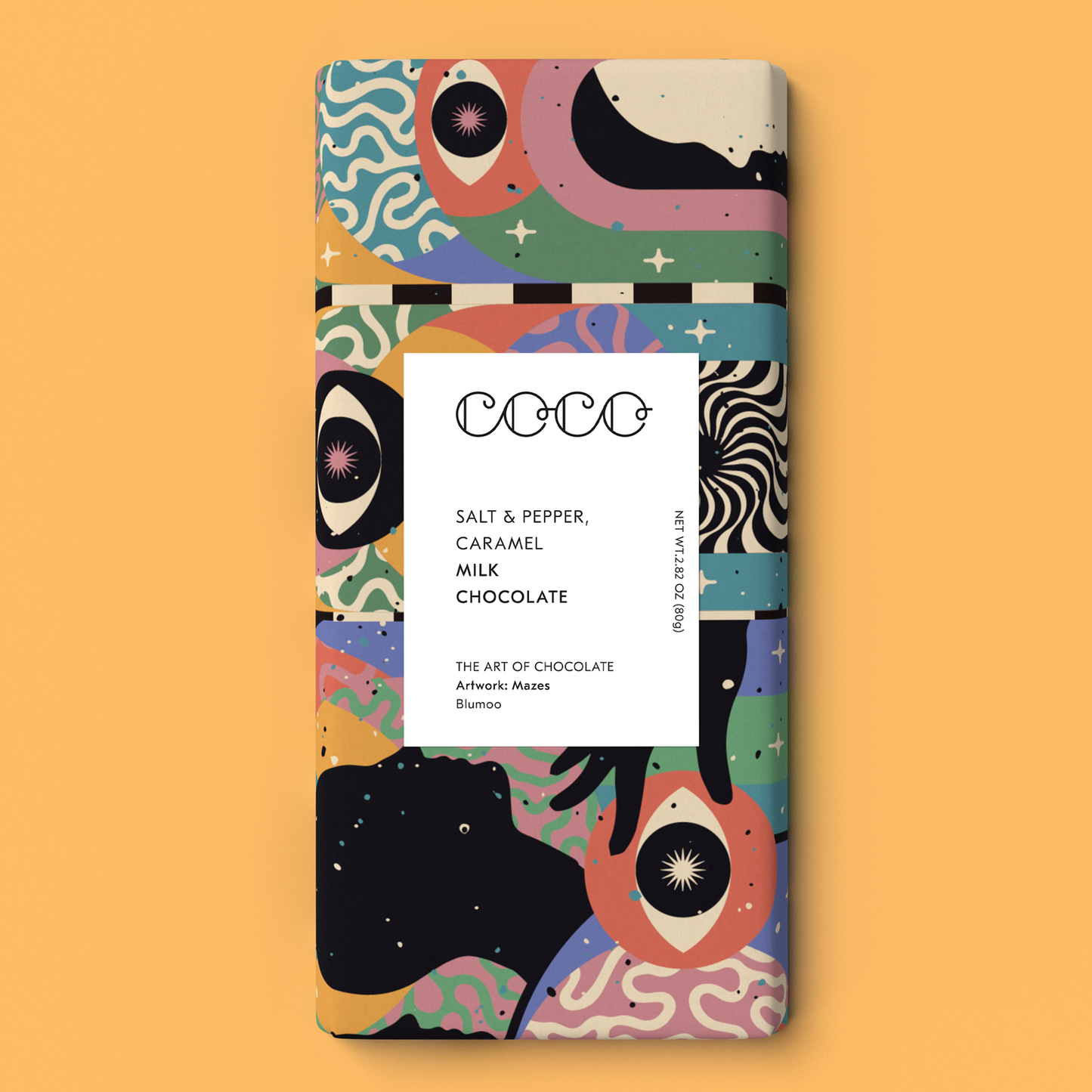 COCO Chocolatier - Salt & Pepper Caramel 80G Milk Chocolate