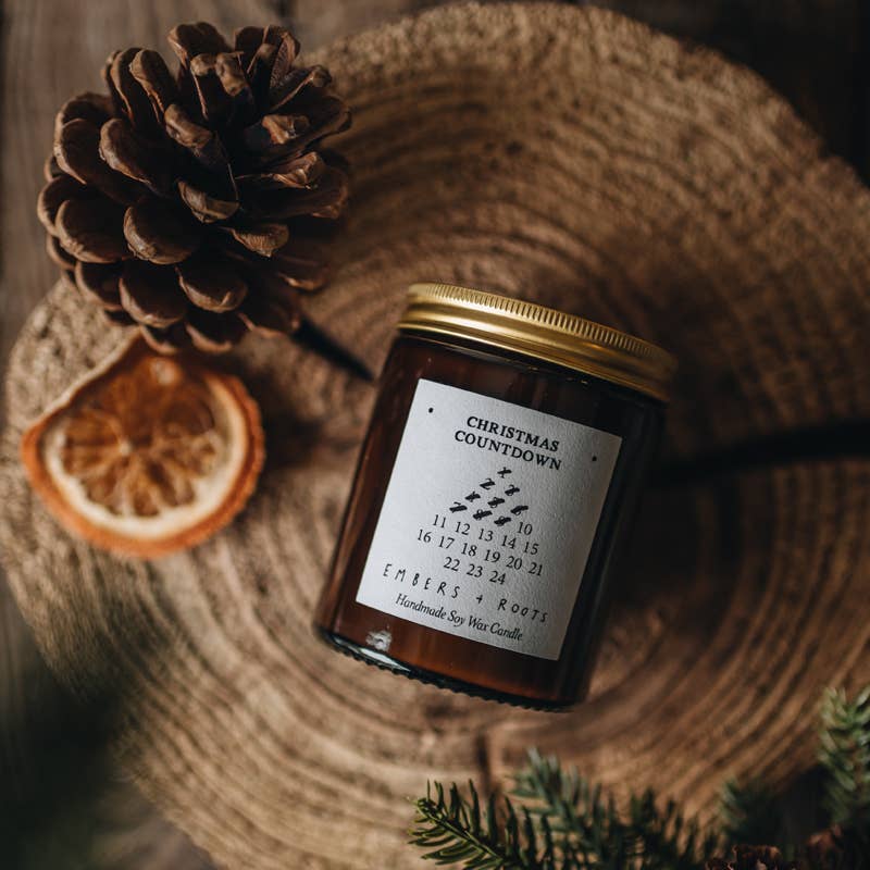Embers & Roots - Christmas Countdown Advent Soy Candle: Christmas Tree