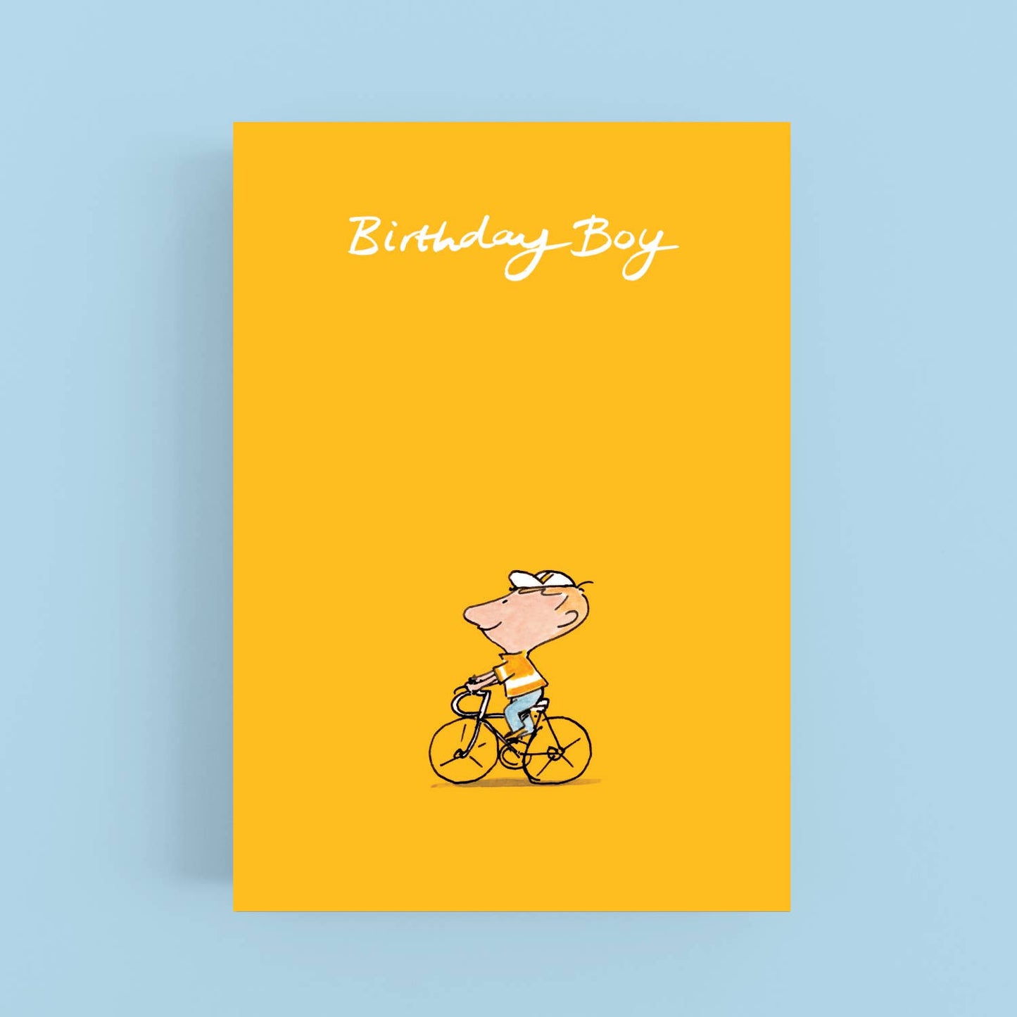 Cardinky - 'Happy Birthday Boy on bike'-Birthday - Greeting Card: Biodegradeable cello wrap.