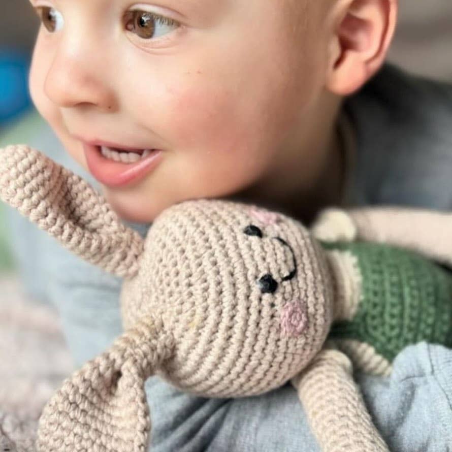 Pebblechild - Baby Toy Bunny Boy rattle
