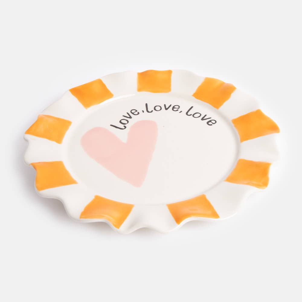 Caroline Gardner - Love, Love, Love Heart Plate