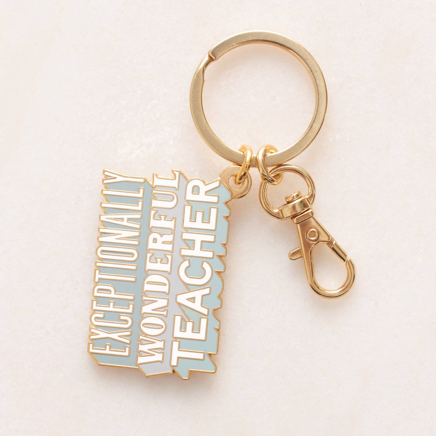 Alphabet Bags - Exceptionally Wonderful Teacher - Enamel Keyring