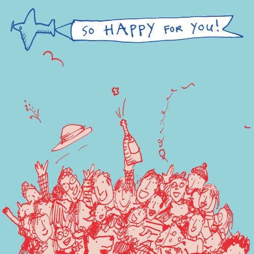 Poet and Painter - 'So Happy for You!' Greetings card , FP436