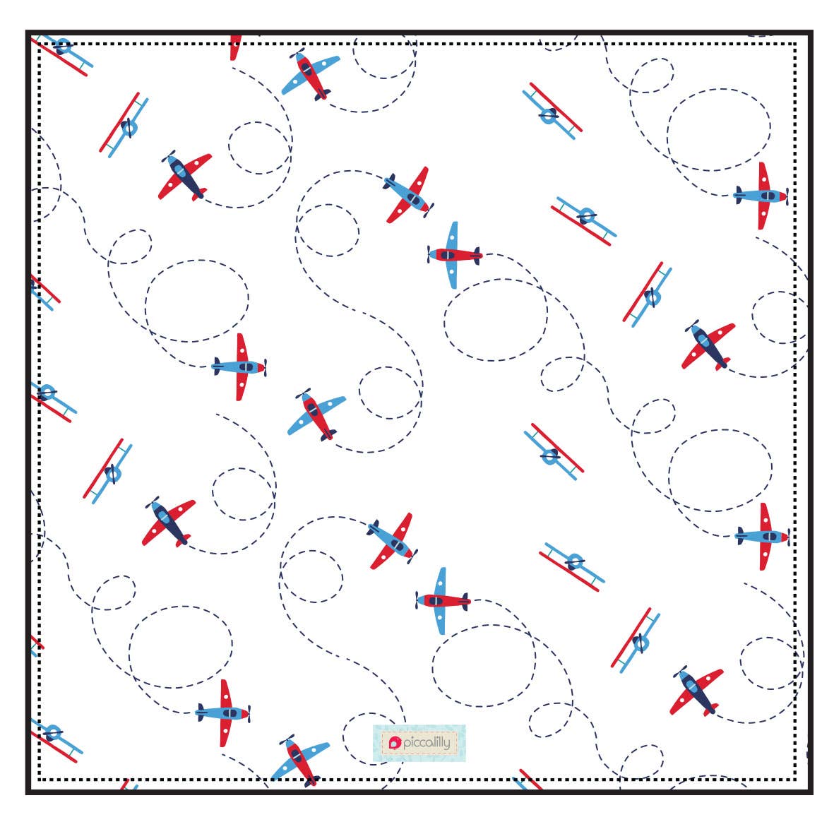 Piccalilly - MUSLIN SWADDLE - LOOP THE LOOP: ONE SIZE