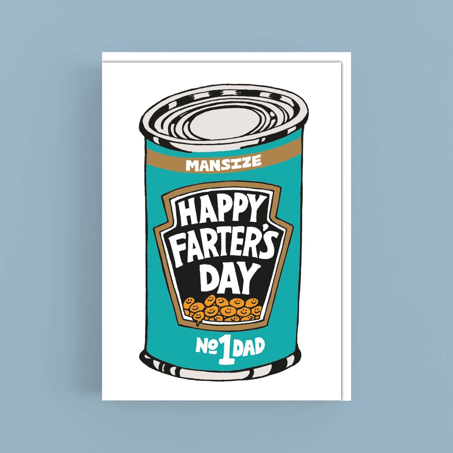 Cardinky - 'Happy Farter's Day'-Father's Day - Greeting card: Biodegradable clasp sticker
