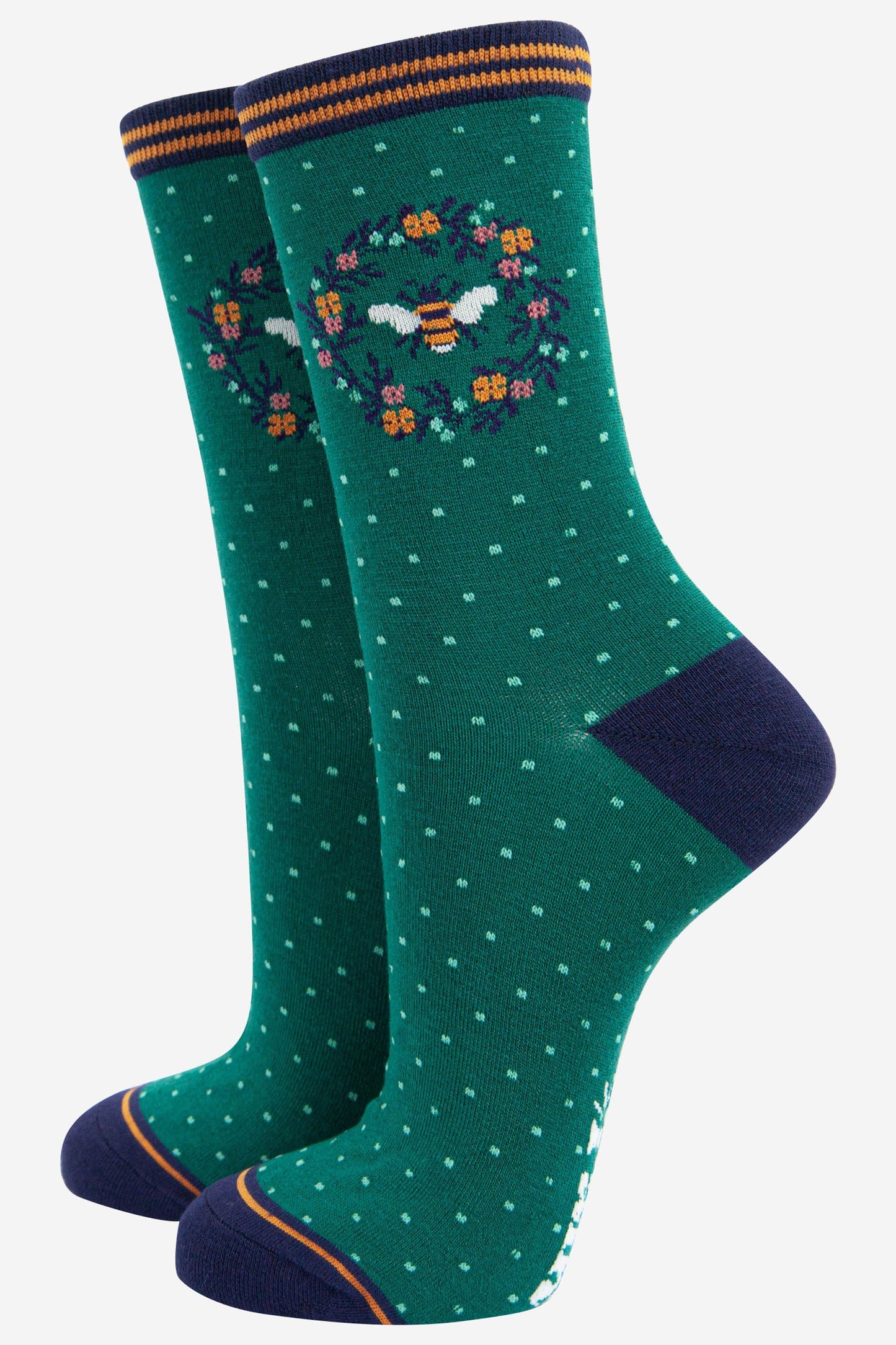 Sock Talk - Women's Flower and Bee Bamboo Socks Gift Set Box
