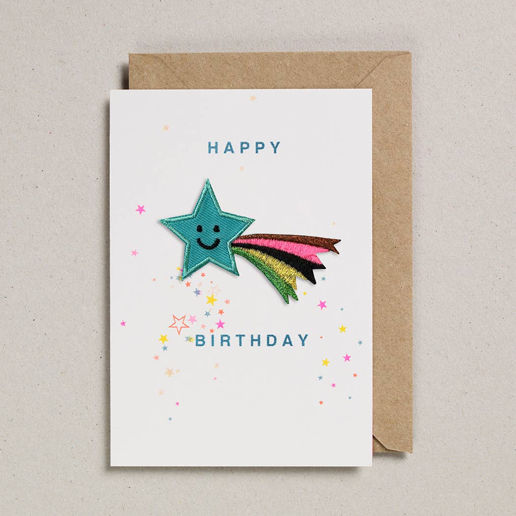 Birthday Shooting Star Patch Card