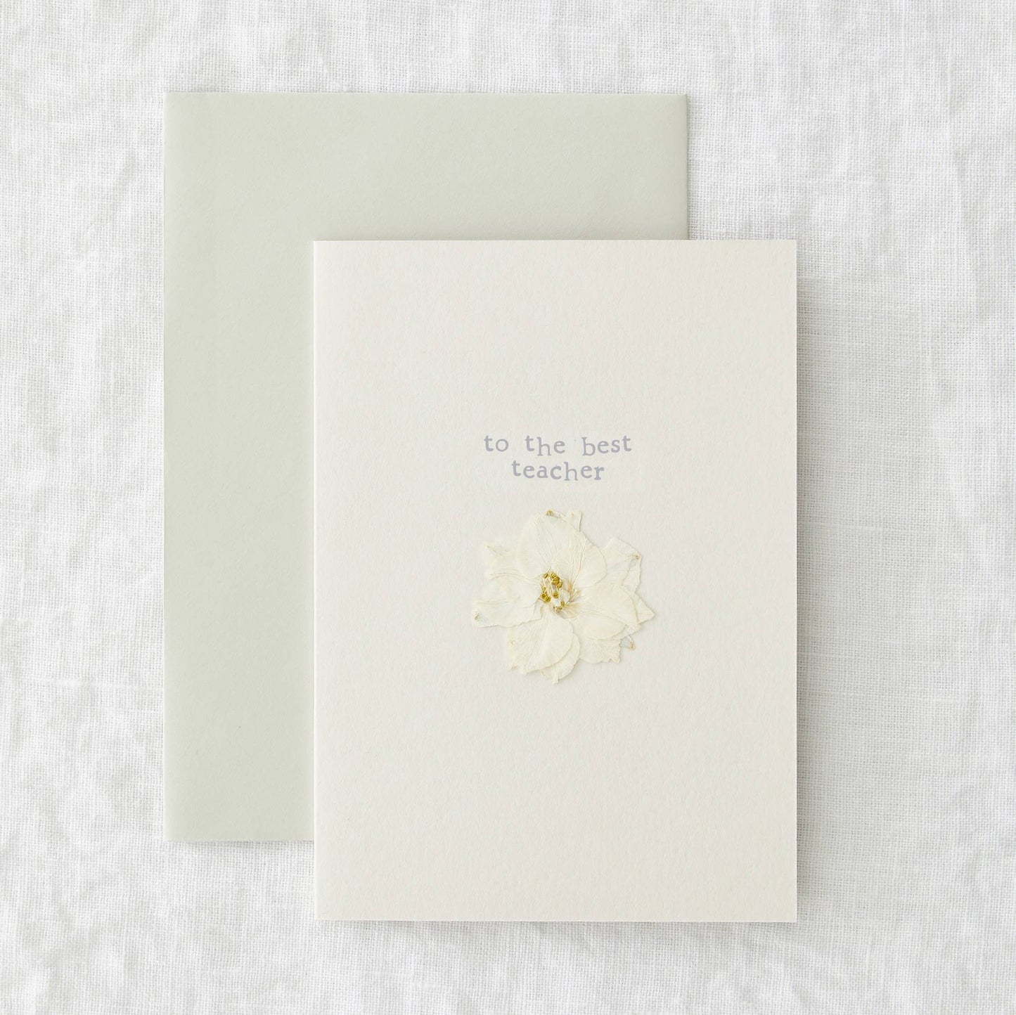 To the best teacher - pressed flower card