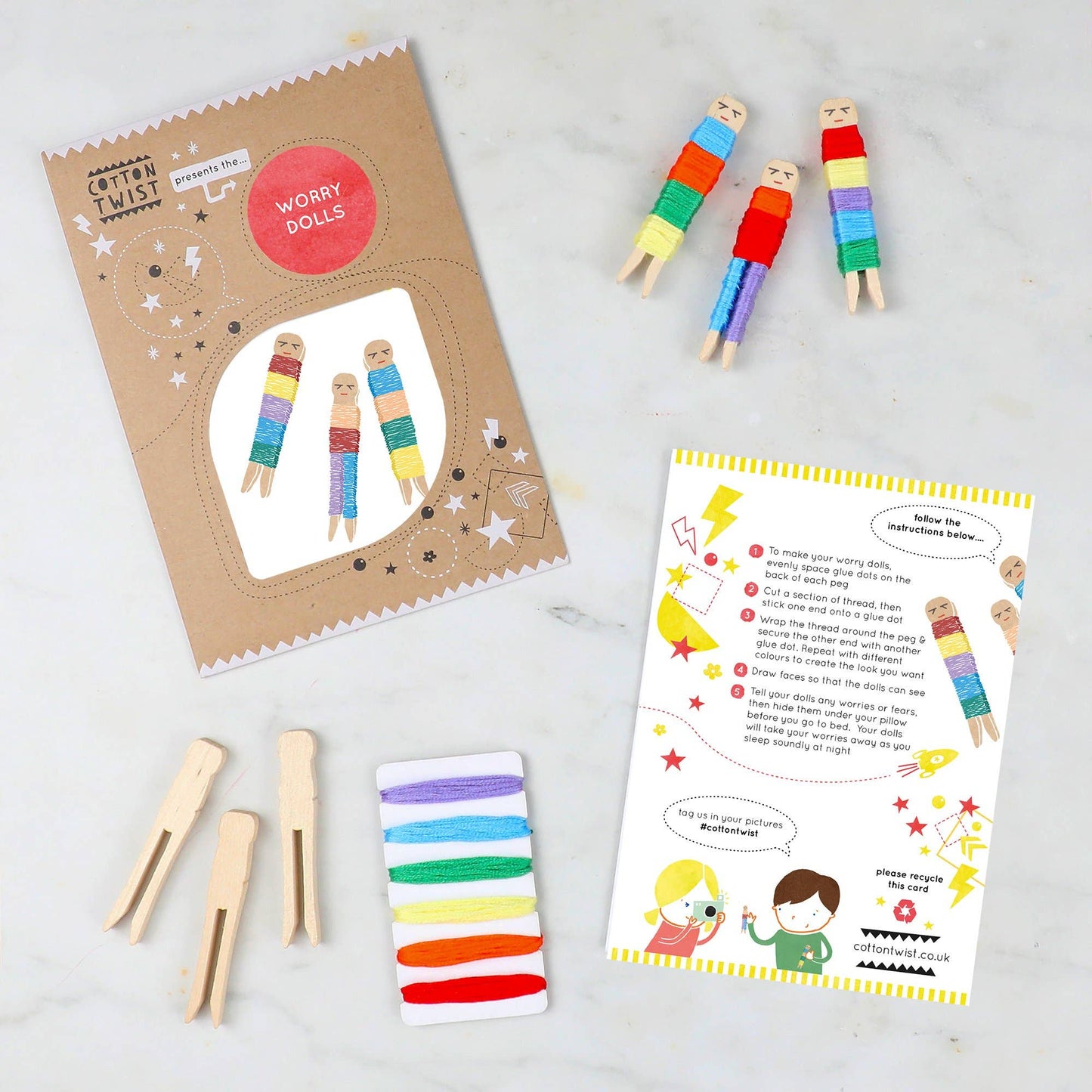 Cotton Twist - Make Your Own Worry Dolls Kit