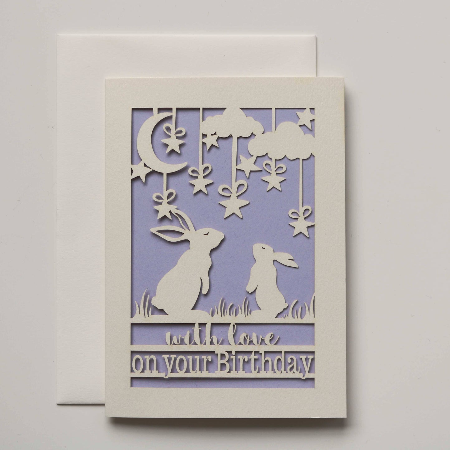 Bunny Laser Cut Birthday Card