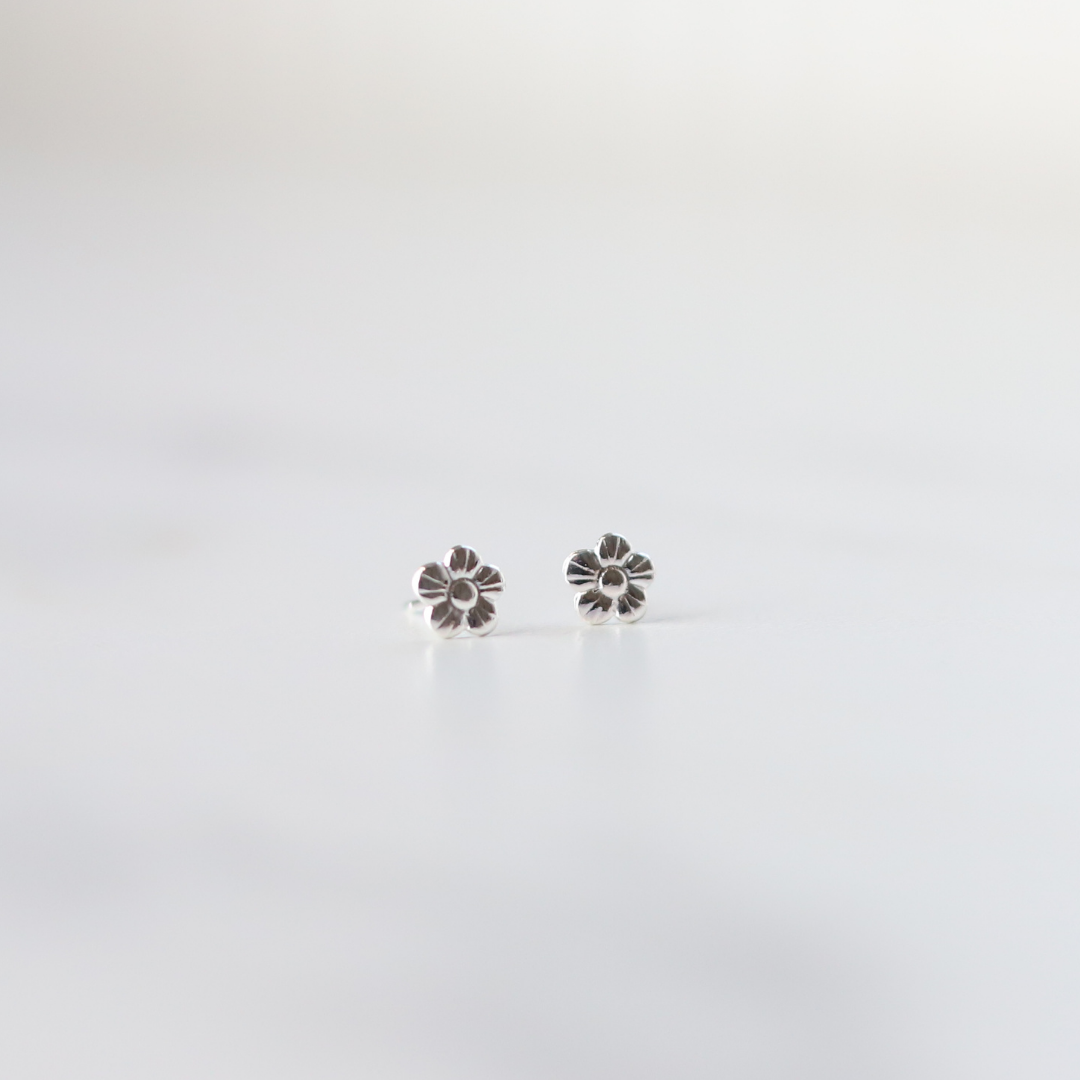 Flower Studs - Sterling Silver