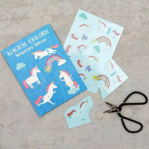 Magical unicorn temporary tattoos