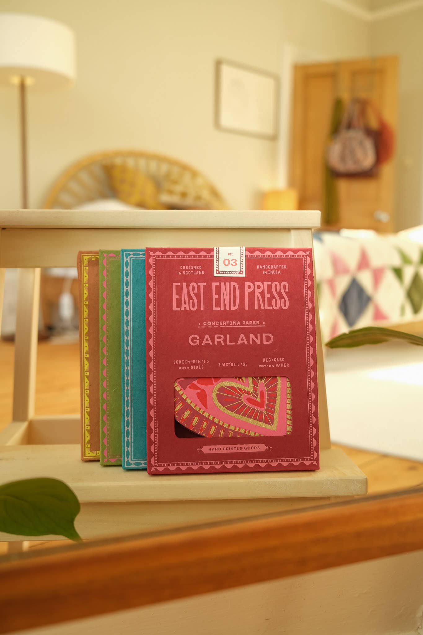 East End Press - Hearts Concertina Garland